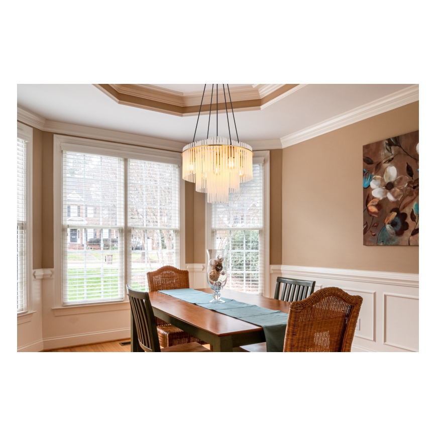 Globo - Hanglamp aan kabel 5xE27/60W/230V goud