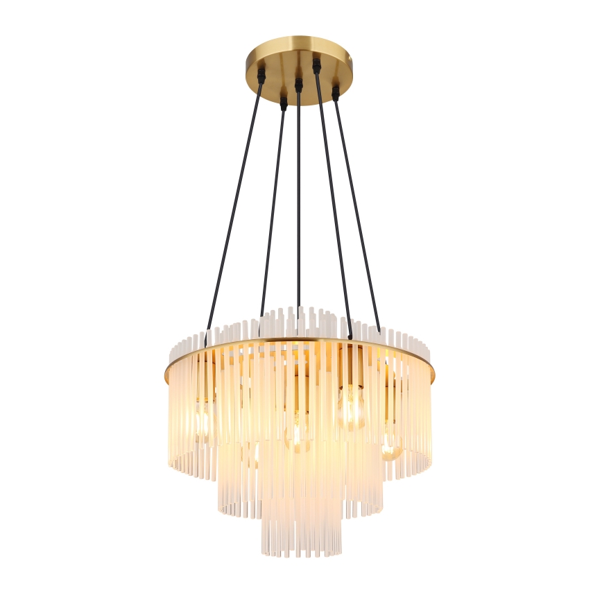 Globo - Hanglamp aan kabel 5xE27/60W/230V goud