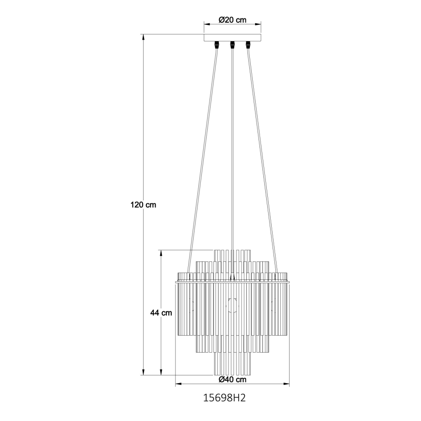 Globo - Hanglamp aan een koord 5xE14/40W/230V zwart