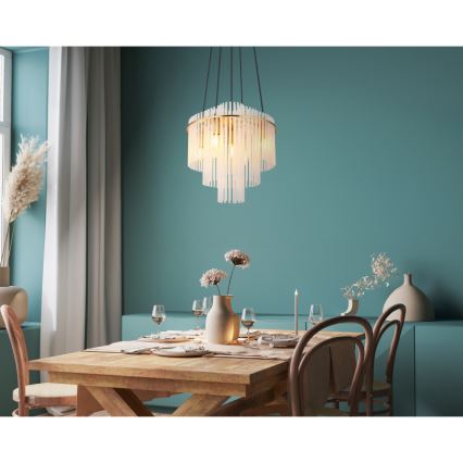Globo - Hanglamp aan een koord 5xE14/40W/230V goud