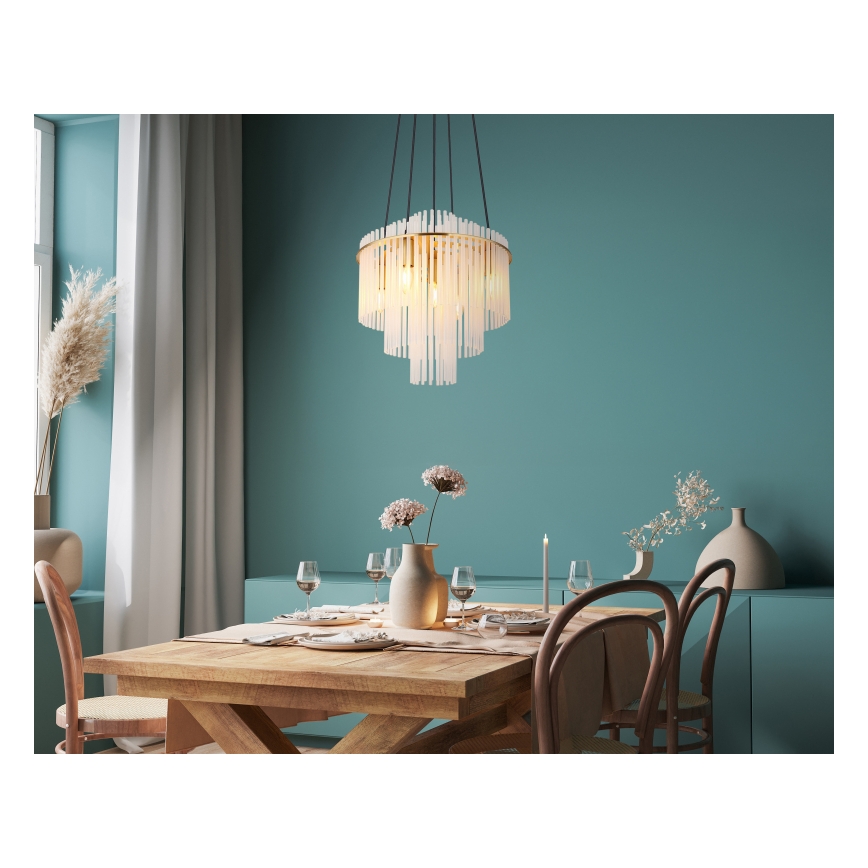 Globo - Hanglamp aan een koord 5xE14/40W/230V goud