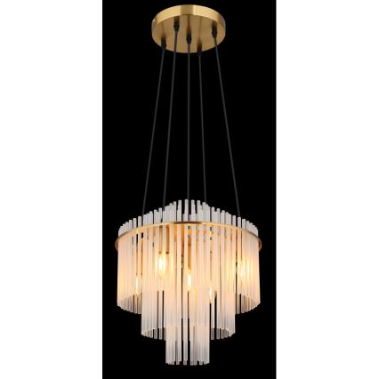 Globo - Hanglamp aan een koord 5xE14/40W/230V goud