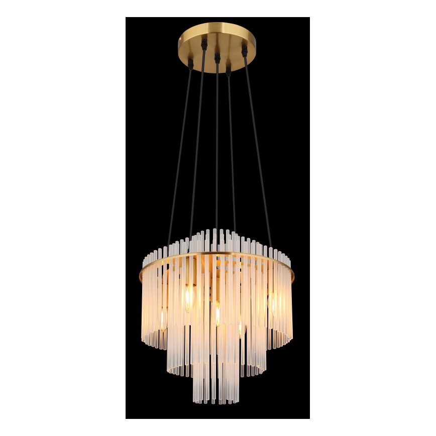 Globo - Hanglamp aan een koord 5xE14/40W/230V goud