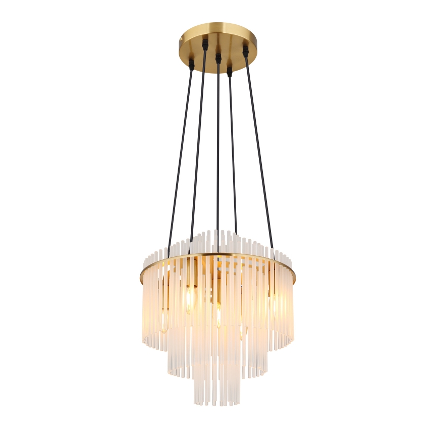 Globo - Hanglamp aan een koord 5xE14/40W/230V goud