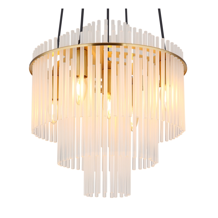 Globo - Hanglamp aan een koord 5xE14/40W/230V goud