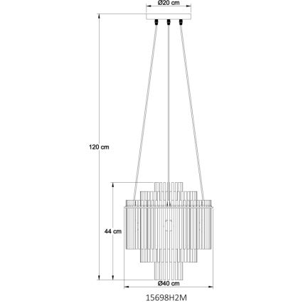 Globo - Hanglamp aan een koord 5xE14/40W/230V goud