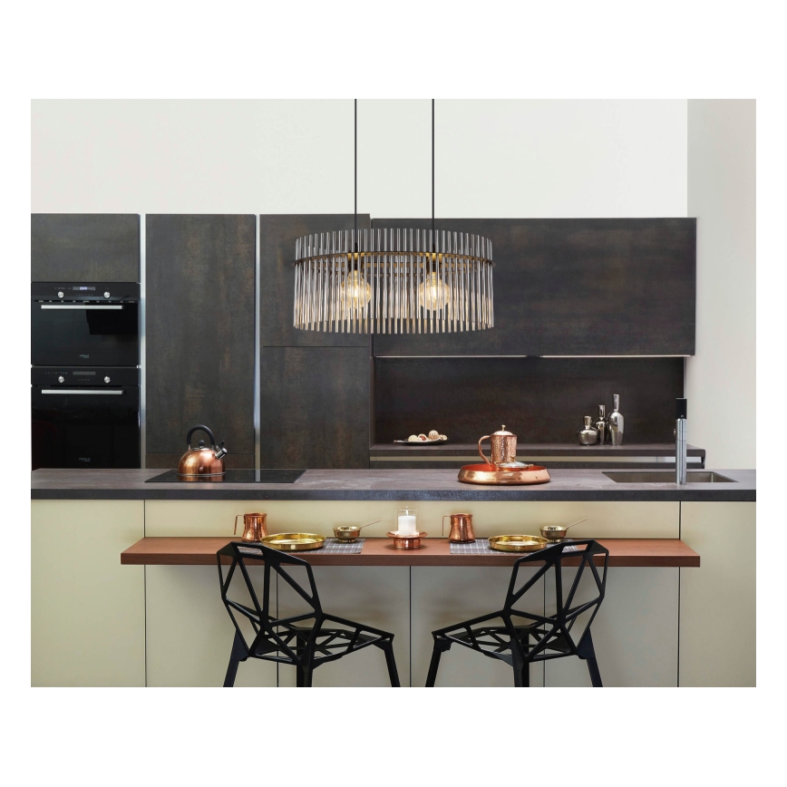 Globo - Hanglamp aan een koord 2xE27/60W/230V zwart