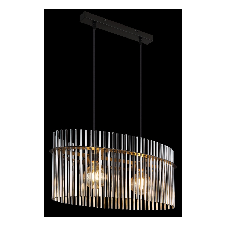 Globo - Hanglamp aan een koord 2xE27/60W/230V zwart
