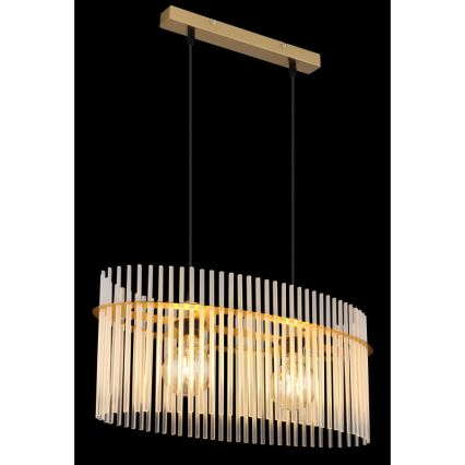 Globo - Hanglamp aan een koord 2xE27/60W/230V goud