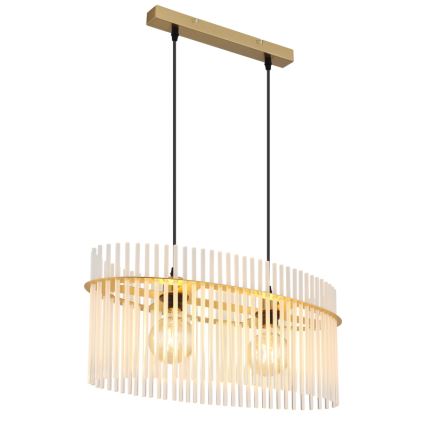 Globo - Hanglamp aan een koord 2xE27/60W/230V goud