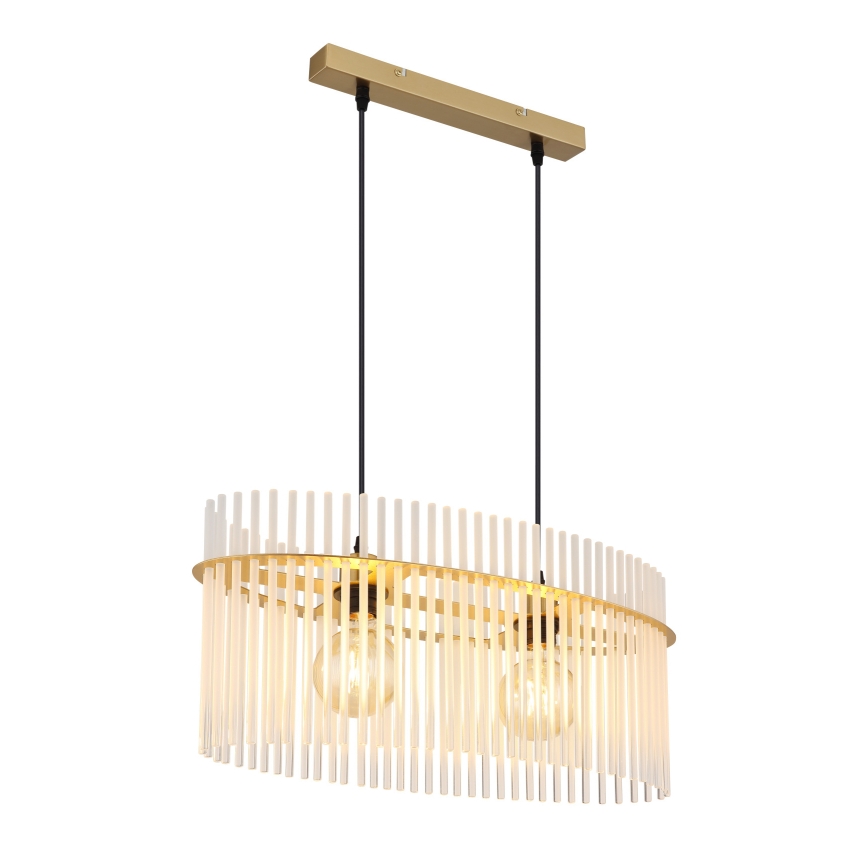 Globo - Hanglamp aan een koord 2xE27/60W/230V goud