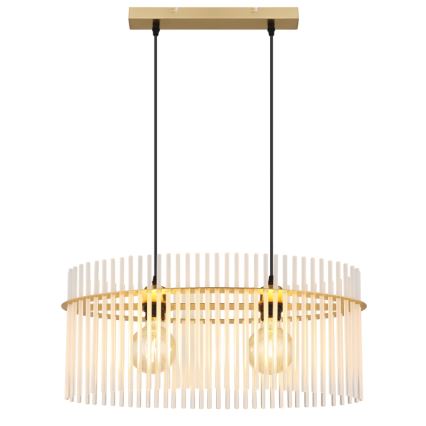 Globo - Hanglamp aan een koord 2xE27/60W/230V goud