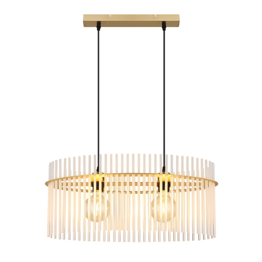 Globo - Hanglamp aan een koord 2xE27/60W/230V goud