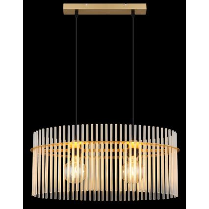 Globo - Hanglamp aan een koord 2xE27/60W/230V goud