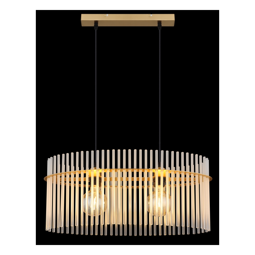 Globo - Hanglamp aan een koord 2xE27/60W/230V goud