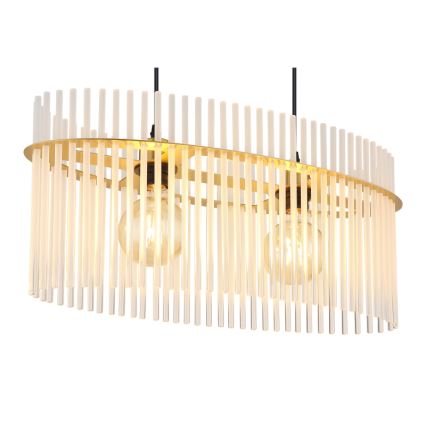 Globo - Hanglamp aan een koord 2xE27/60W/230V goud