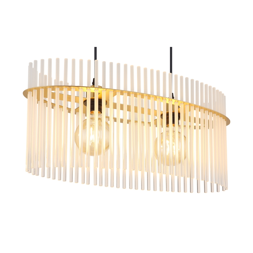 Globo - Hanglamp aan een koord 2xE27/60W/230V goud