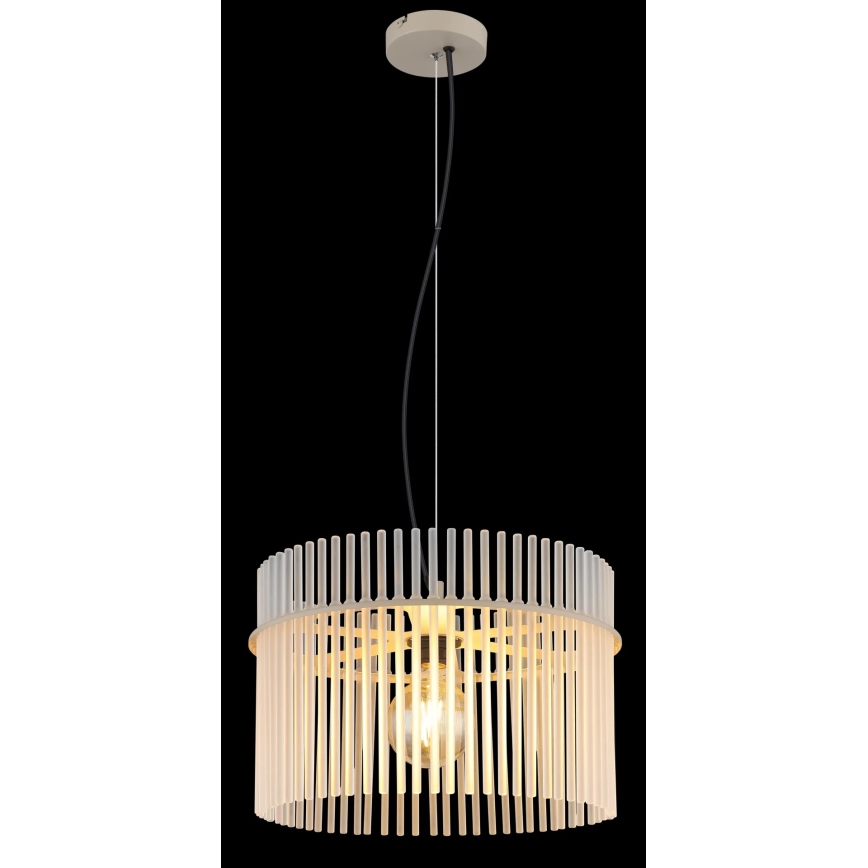 Globo - Suspension sur câble 1xE27/60W/230V Ø 40 cm crème