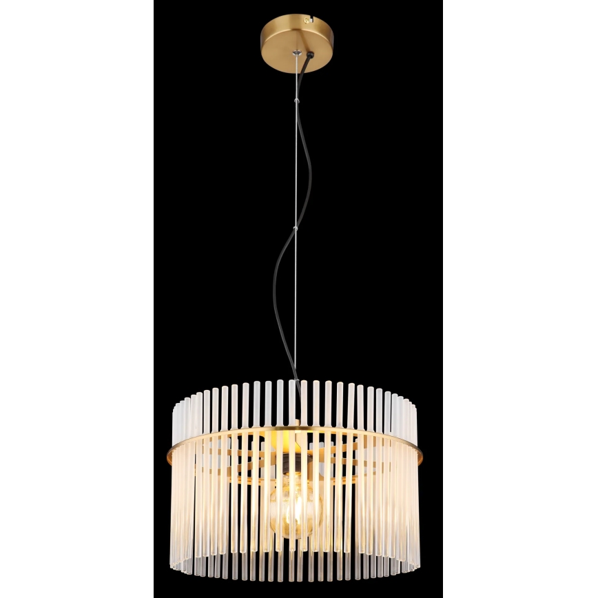 Globo - Hanglamp aan een koord 1xE27/60W/230V diameter 40 cm goud