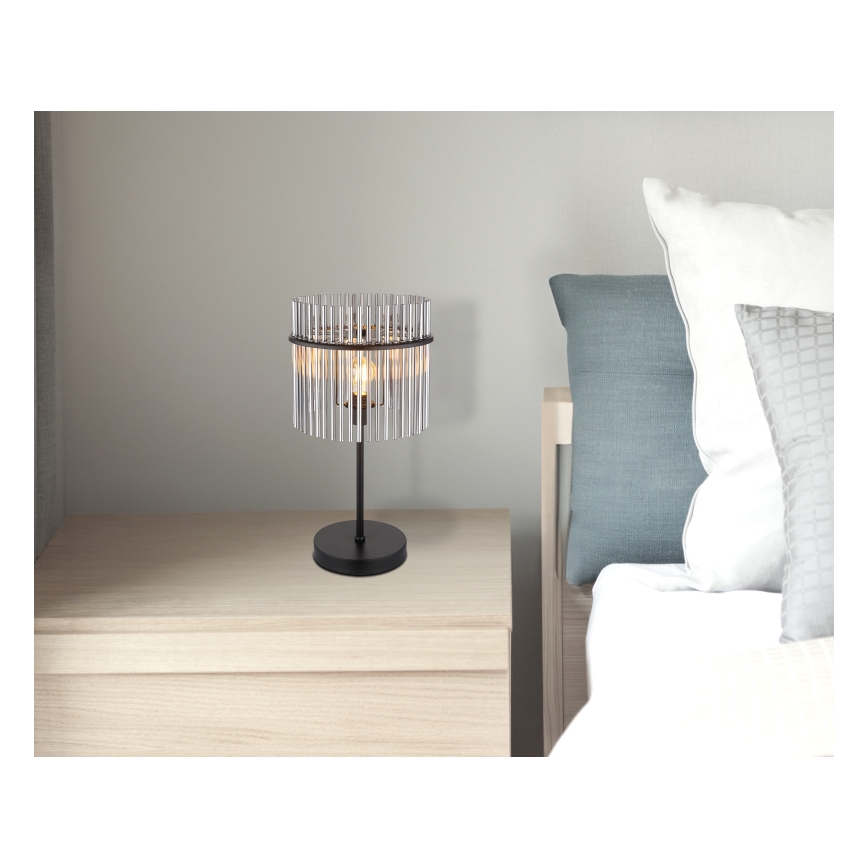 Globo - Tafellamp 1xE27/60W/230V Ø 30 cm zwart