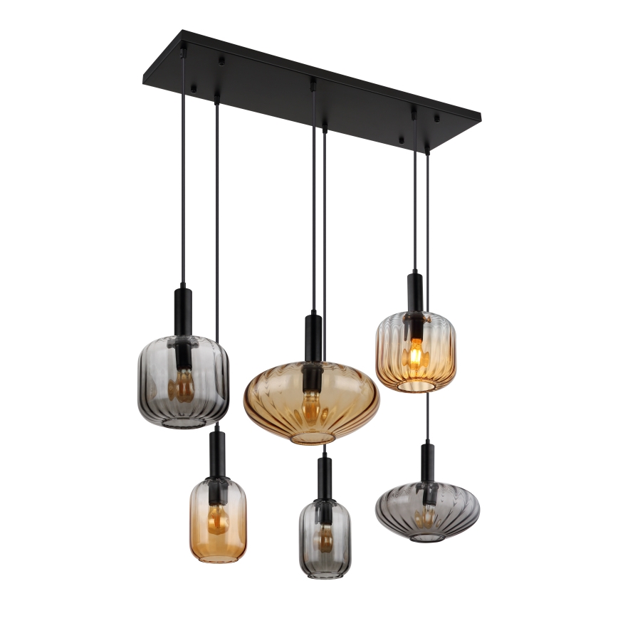 Globo - Kroonluchter aan kabel, 6x E27/60W/230V