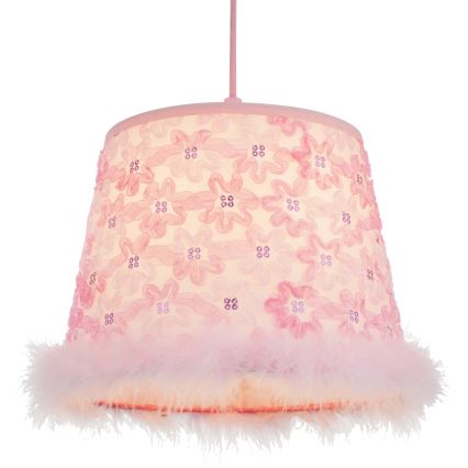 Globo - Kinder hanglamp aan een koord 1xE27/60W/230V roze