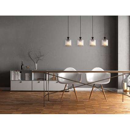 Globo - Hanglamp aan een koord 4xE27/60W/230V zwart