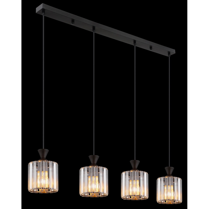 Globo - Hanglamp aan een koord 4xE27/60W/230V zwart