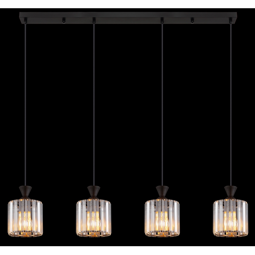 Globo - Hanglamp aan een koord 4xE27/60W/230V zwart