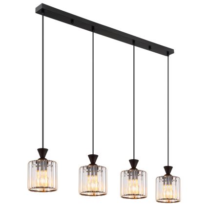 Globo - Hanglamp aan een koord 4xE27/60W/230V zwart