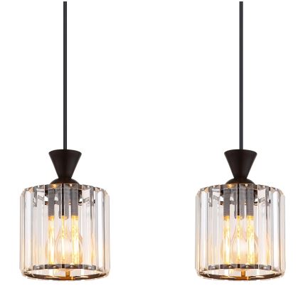 Globo - Hanglamp aan een koord 4xE27/60W/230V zwart