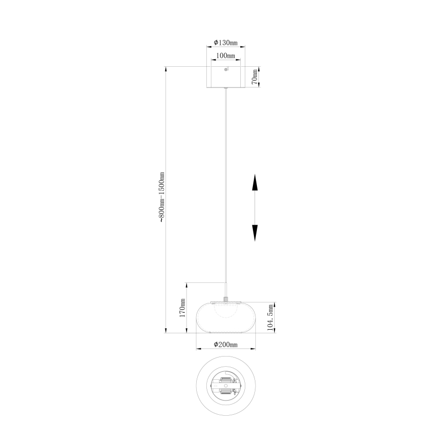 Globo - Suspension filaire LED/6W/230V blanc