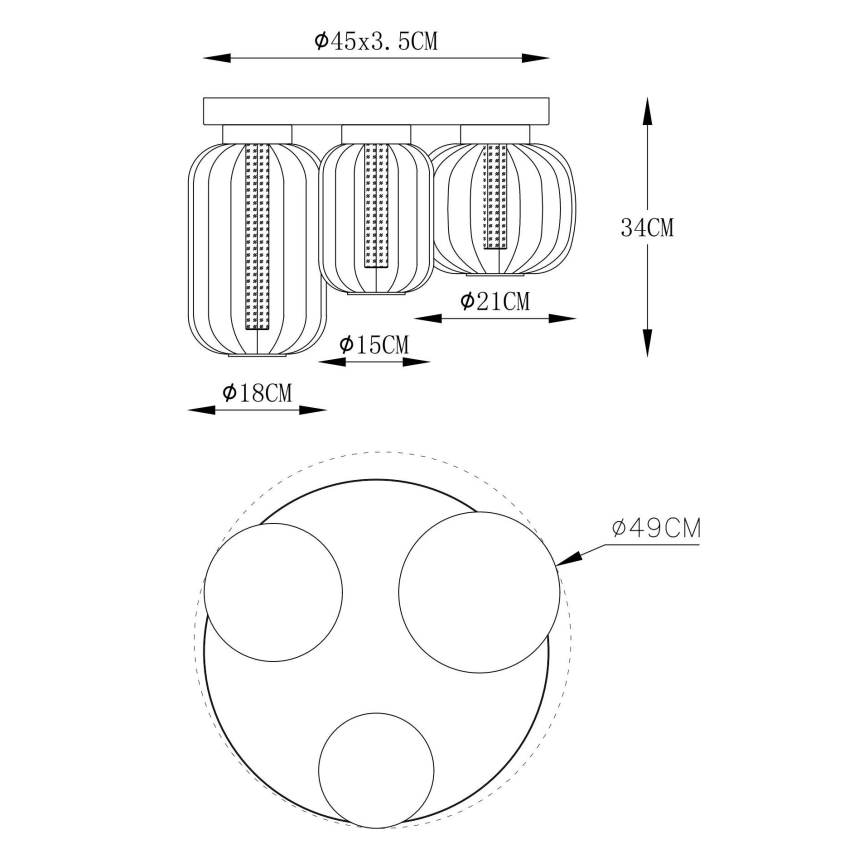 Globo - LED Plafondlamp LED/23W/230V