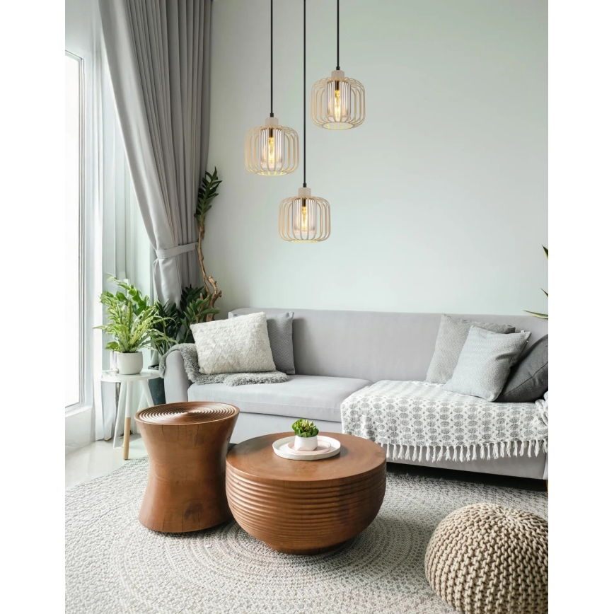 Globo - Suspension sur câble 3xE27/40W/230V