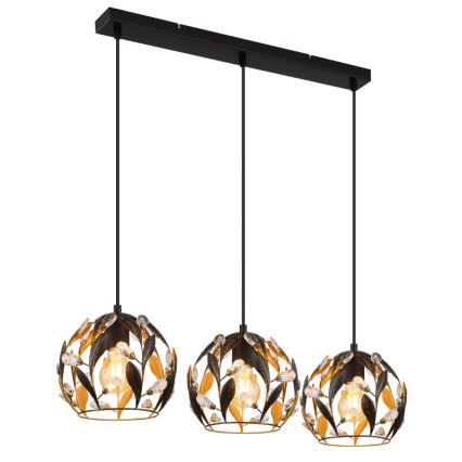Globo - Suspension sur câble 3xE27/40W/230V