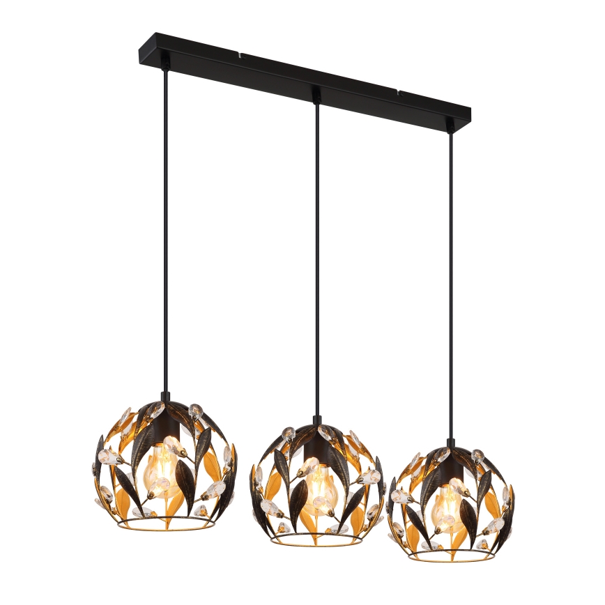 Globo - Suspension sur câble 3xE27/40W/230V