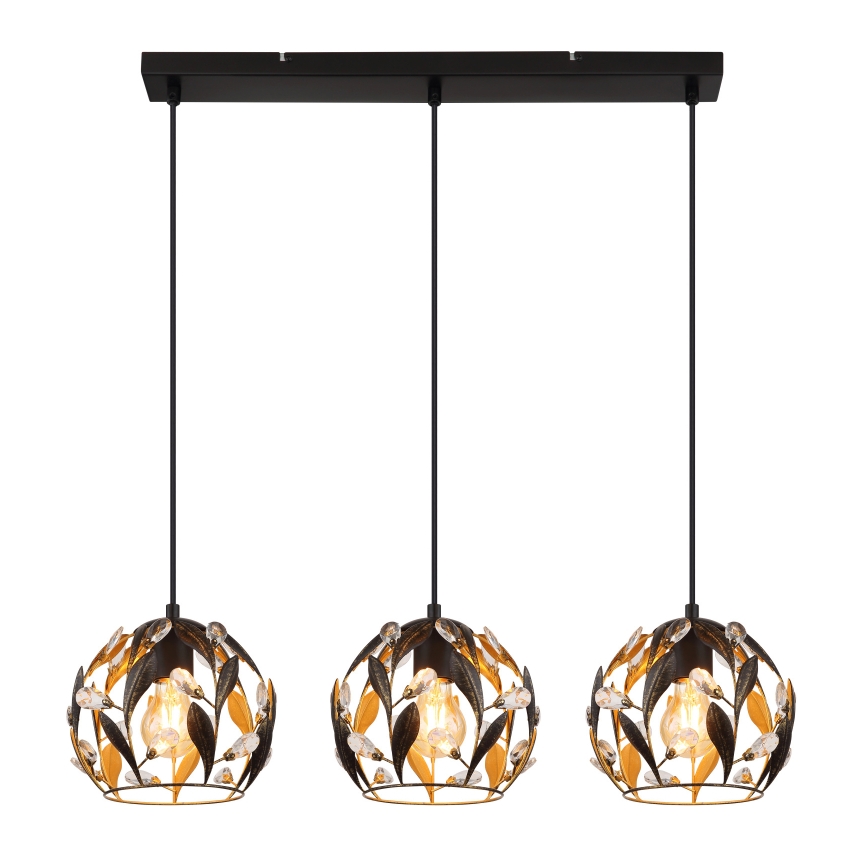 Globo - Suspension sur câble 3xE27/40W/230V