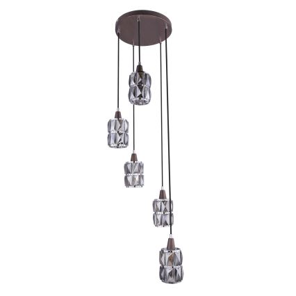 Globo 15761-5 - Lustre fil en cristal WOLLI 5xE14/40W/230V