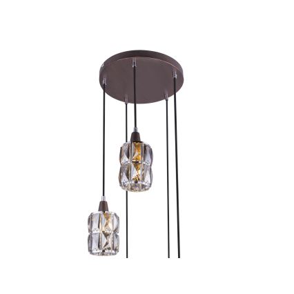 Globo 15761-5 - Lustre fil en cristal WOLLI 5xE14/40W/230V