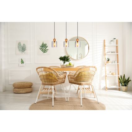 Globo - Hanglamp aan een koord 3xE27/25W/230V zwart