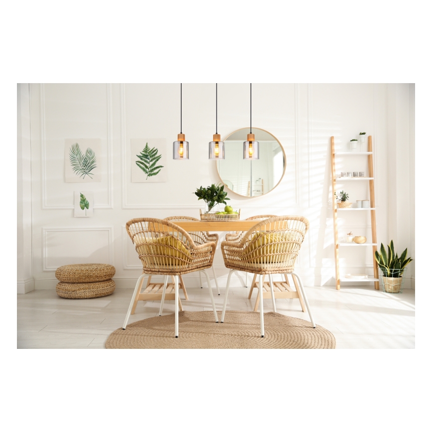 Globo - Hanglamp aan een koord 3xE27/25W/230V zwart