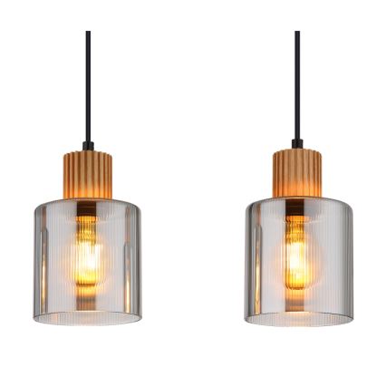 Globo - Hanglamp aan een koord 3xE27/25W/230V zwart