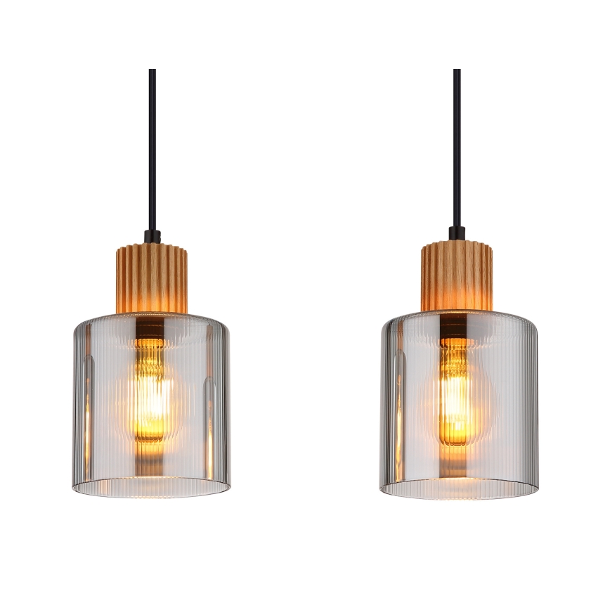 Globo - Hanglamp aan een koord 3xE27/25W/230V zwart