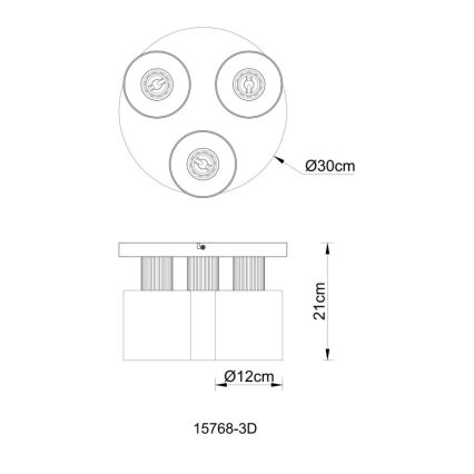 Globo - Plafonnier d'intérieur à montage apparent 3xE27/25W/230V Ø 30 cm