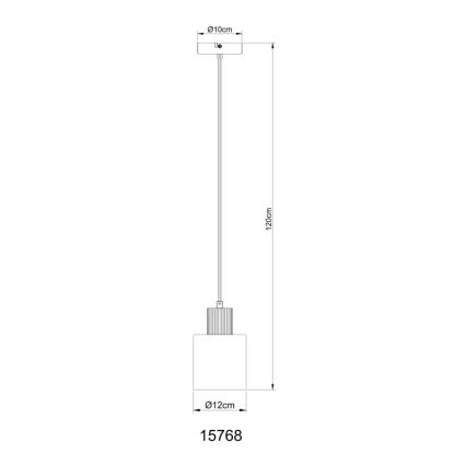 Globo - Hanglamp aan een koord 1xE27/25W/230V zwart diameter 12 cm