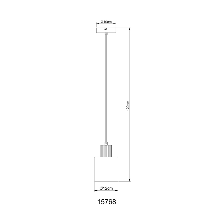 Globo - Hanglamp aan een koord 1xE27/25W/230V zwart diameter 12 cm