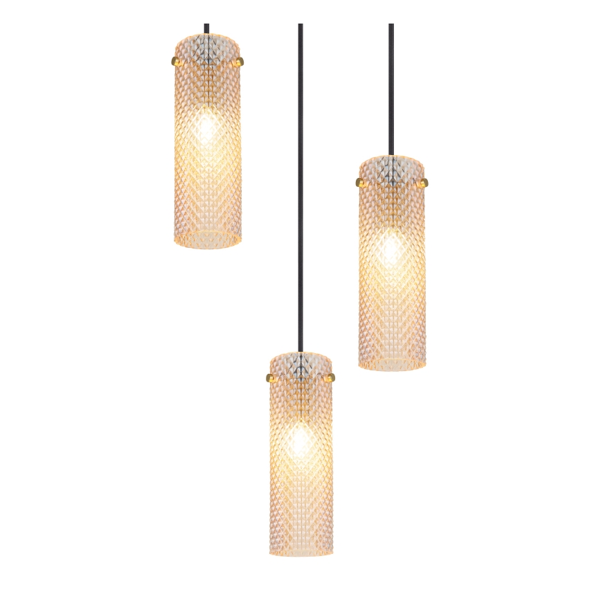 Globo - Hanglamp aan een koord 3xE14/40W/230V goud