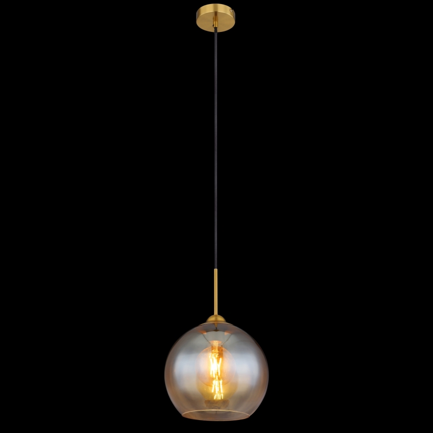 Globo - Hanglamp aan kabel 1xE27/60W/230V messing