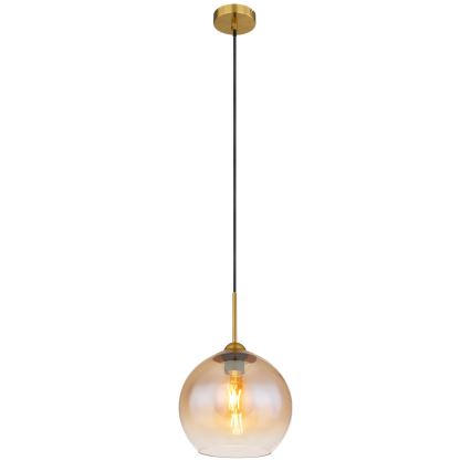 Globo - Hanglamp aan kabel 1xE27/60W/230V messing