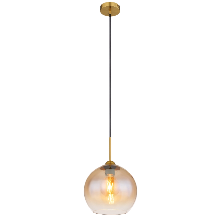 Globo - Suspension sur câble 1xE27/60W/230V laiton